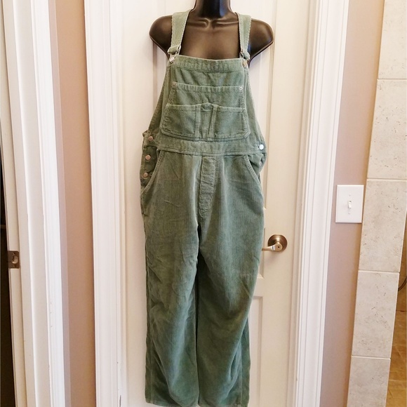 corduroy overalls green